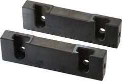 Snap Jaws - 4" Wide x 1.155" High x 0.55" Thick, Step Vise Jaw - Hard, Steel, Fixed Jaw, Compatible with 4" Vises - Apex Tool & Supply