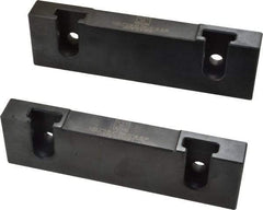 Snap Jaws - 6" Wide x 1.53" High x 0.73" Thick, Flat/No Step Vise Jaw - Hard, Steel, Fixed Jaw, Compatible with 6" Vises - Apex Tool & Supply