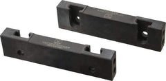 Snap Jaws - 6" Wide x 1.53" High x 0.73" Thick, Step Vise Jaw - Hard, Steel, Fixed Jaw, Compatible with 6" Vises - Apex Tool & Supply