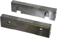 Snap Jaws - 6" Wide x 1.53" High x 0.73" Thick, Step Vise Jaw - Hard, Steel, Fixed Jaw, Compatible with 6" Vises - Apex Tool & Supply