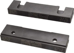 Snap Jaws - 6" Wide x 1.53" High x 0.73" Thick, Step Vise Jaw - Hard, Steel, Fixed Jaw, Compatible with 6" Vises - Apex Tool & Supply