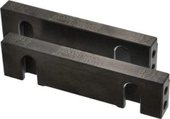 Snap Jaws - 6" Wide x 1.53" High x 0.73" Thick, Step Vise Jaw - Hard, Steel, Fixed Jaw, Compatible with 6" Vises - Apex Tool & Supply