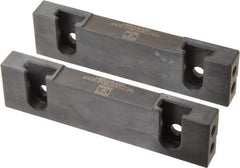 Snap Jaws - 6" Wide x 1.53" High x 0.73" Thick, Step Vise Jaw - Hard, Steel, Fixed Jaw, Compatible with 6" Vises - Apex Tool & Supply