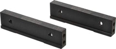 Snap Jaws - 6" Wide x 1.53" High x 0.73" Thick, Step Vise Jaw - Hard, Steel, Fixed Jaw, Compatible with 6" Vises - Apex Tool & Supply