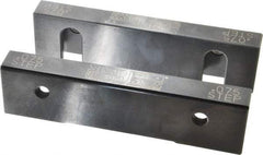Snap Jaws - 6" Wide x 1.53" High x 0.73" Thick, Step Vise Jaw - Hard, Steel, Fixed Jaw, Compatible with 6" Vises - Apex Tool & Supply