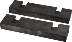 Snap Jaws - 8" Wide x 2.03" High x 0.98" Thick, Step Vise Jaw - Hard, Steel, Fixed Jaw, Compatible with 8" Vises - Apex Tool & Supply