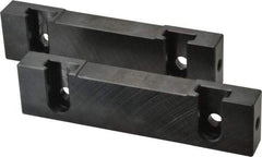 Snap Jaws - 6" Wide x 1-1/2" High x 3/4" Thick, Flat/No Step Vise Jaw - Soft, Steel, Fixed Jaw, Compatible with 6" Vises - Apex Tool & Supply