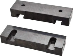 Snap Jaws - 6" Wide x 1-3/4" High x 1" Thick, Flat/No Step Vise Jaw - Soft, Steel, Fixed Jaw, Compatible with 6" Vises - Apex Tool & Supply