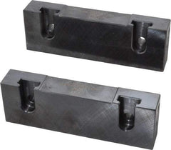 Snap Jaws - 6" Wide x 2" High x 1" Thick, Flat/No Step Vise Jaw - Soft, Steel, Fixed Jaw, Compatible with 6" Vises - Apex Tool & Supply