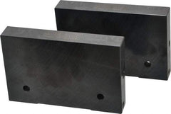 Snap Jaws - 6" Wide x 4" High x 1" Thick, Flat/No Step Vise Jaw - Soft, Steel, Fixed Jaw, Compatible with 6" Vises - Apex Tool & Supply