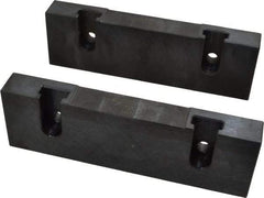 Snap Jaws - 8" Wide x 2-1/2" High x 1" Thick, Flat/No Step Vise Jaw - Soft, Steel, Fixed Jaw, Compatible with 8" Vises - Apex Tool & Supply