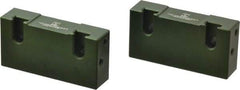 Snap Jaws - 4" Wide x 2" High x 1" Thick, Flat/No Step Vise Jaw - Soft, Aluminum, Fixed Jaw, Compatible with 4" Vises - Apex Tool & Supply