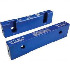 Snap Jaws - 6" Wide x 1-1/2" High x 3/4" Thick, Flat/No Step Vise Jaw - Apex Tool & Supply