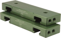 Snap Jaws - 6" Wide x 1-3/4" High x 3/4" Thick, Flat/No Step Vise Jaw - Soft, Aluminum, Fixed Jaw, Compatible with 6" Vises - Apex Tool & Supply