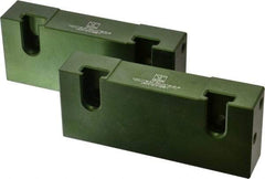 Snap Jaws - 6" Wide x 2-1/2" High x 1-1/4" Thick, Flat/No Step Vise Jaw - Soft, Aluminum, Fixed Jaw, Compatible with 6" Vises - Apex Tool & Supply