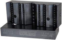 Snap Jaws - 6" Wide x 1-1/8" High x 1/16" Thick, V-Groove Vise Jaw - Steel, Fixed Jaw, Compatible with 6" Vises - Apex Tool & Supply