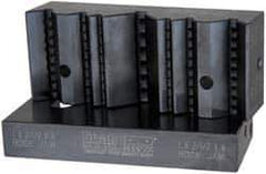 Snap Jaws - 6" Wide x 1-1/8" High x 1/16" Thick, V-Groove Vise Jaw - Steel, Fixed Jaw, Compatible with 6" Vises - Apex Tool & Supply