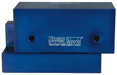 Snap Jaws - 6" Wide x 2-3/4" High x 2-3/4" Thick, Step Vise Jaw - Aluminum, Fixed Jaw, Compatible with 6" Vises - Apex Tool & Supply