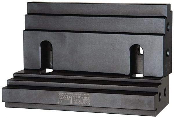 Snap Jaws - 6" Wide x 2-3/4" High x 2-1/2" Thick, Triple Step Vise Jaw - Soft, Steel, Fixed Jaw, Compatible with 6" Vises - Apex Tool & Supply