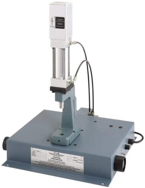 JT&M - 3/4" Ram, 2-1/16" Throat Depth, 660 Lb Pneumatic Arbor Press - 5" Max Work Height x 16" Max Work Width, 18.38" Base Width x 16.12" Base Depth - Apex Tool & Supply
