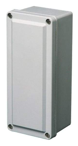 Made in USA - Fiberglass Junction Box Enclosure Screw Flat Cover - NEMA 1, 12, 3R, 4X, 6P, 3-5/8" Wide x 17-11/32" High x 3-9/64" Deep, Chemical & Impact Resistant, Dust-tight & Watertight - Apex Tool & Supply