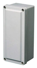 Made in USA - Fiberglass Junction Box Enclosure Screw Flat Cover - NEMA 1, 12, 3R, 4X, 6P, 3-5/8" Wide x 17-11/32" High x 3-9/64" Deep, Chemical & Impact Resistant, Dust-tight & Watertight - Apex Tool & Supply