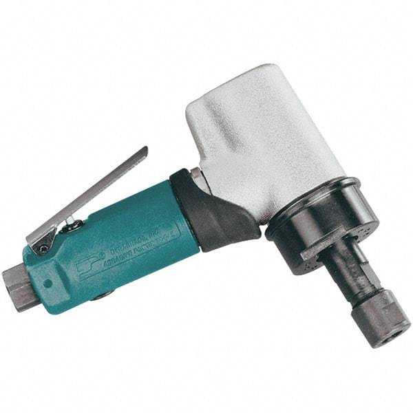 Dynabrade - 1/4" Collet, Angle Handle, Air Angle Die Grinder - 20,000 RPM, Front Exhaust, 36 CFM, 0.7 hp, 90 psi, 1/4 NPT Inlet - Apex Tool & Supply