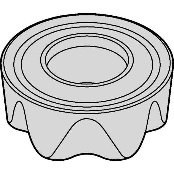 Kennametal - RCGT64 LF Grade KCSM30 Carbide Milling Insert - TiAlN Finish, 1/4" Thick, 3/4" Inscribed Circle - Apex Tool & Supply