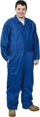 Stanco Safety Products - Size XL, Royal Blue, Zipper, Flame Resistant/Retardant Coverall - 46 to 48" Chest, Indura, 7 Pockets, Elastic Waistband, Full Action Back, 2-Way Concealed Zipper - Apex Tool & Supply