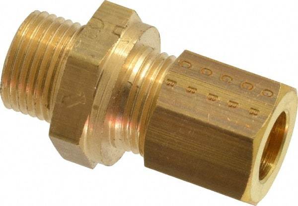 Legris - 8mm OD, Brass Male Connector - 320 Max Working psi, -40 to 210°F, Comp x Metric Thread Ends - Apex Tool & Supply