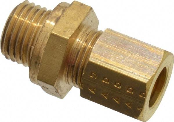 Legris - 8mm OD, Brass Male Connector - 320 Max Working psi, -40 to 210°F, Comp x Metric Thread Ends - Apex Tool & Supply