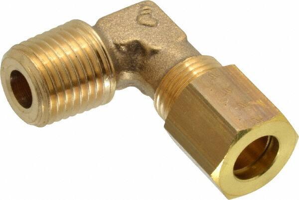 Legris - 8mm OD, Brass Male Elbow - 320 Max Working psi, -40 to 210°F, Comp x MBSPT Ends - Apex Tool & Supply