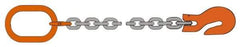 Pewag - 5' Long, 7,100 Lb Basket Capacity, 7,100 Lb Vertical Capacity, Alloy Steel Web Sling - SOG Chain Sling, 3/8" Diam Chain, Silver (Color), with Grab Hook & Master Link - Apex Tool & Supply