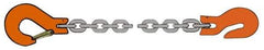 Pewag - 5' Long, 12,000 Lb Basket Capacity, 12,000 Lb Vertical Capacity, Alloy Steel Web Sling - SSG Chain Sling, 1/2" Diam Chain, Silver (Color), with Grab Hook & Sling Hook - Apex Tool & Supply