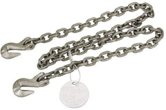 Pewag - 10' Long x 10" Wide, 2,700 Lb Basket Capacity, 2,700 Lb Vertical Capacity, Alloy Steel Web Sling - SGG Chain Sling, 7/32" Diam Chain, Self-Colored, with 2 Grab Hooks - Apex Tool & Supply