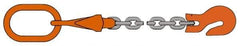 Pewag - 5' Long, 3,500 Lb Basket Capacity, 3,500 Lb Vertical Capacity, Alloy Steel Web Sling - SOG Chain Sling, 9/32" Diam Chain, Silver (Color), with Grab Hook, Master Link & Shortening Hook - Apex Tool & Supply