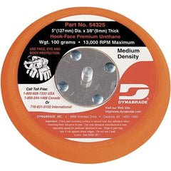 Dynabrade - 5" Diam Hook & Loop Disc Backing Pad - Medium Density, 13,000 RPM - Apex Tool & Supply