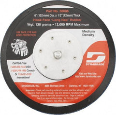 Dynabrade - 6" Diam Hook & Loop Disc Backing Pad - Medium Density, 13,000 RPM - Apex Tool & Supply