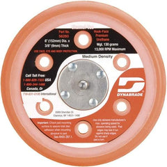 Dynabrade - 6" Diam Hook & Loop Disc Backing Pad - Medium Density, 13,000 RPM - Apex Tool & Supply