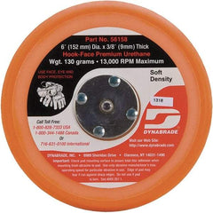 Dynabrade - 6" Diam Hook & Loop Disc Backing Pad - Soft Density, 13,000 RPM - Apex Tool & Supply