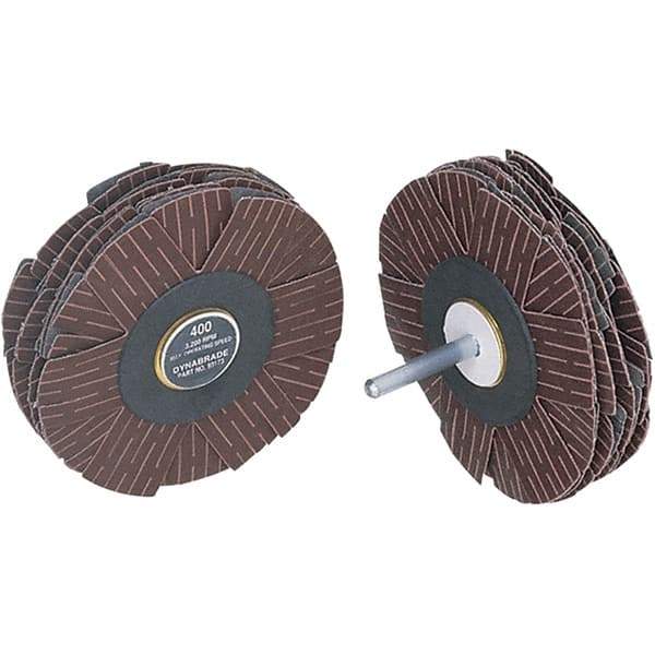 Dynabrade - 4" Diam 80 Grit Coated Sanding Star - Medium Grade, Spindle Mount - Apex Tool & Supply