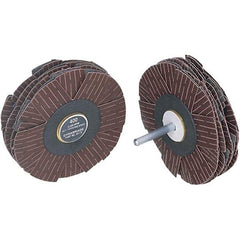 Dynabrade - 4" Diam 80 Grit Coated Sanding Star - Medium Grade, Spindle Mount - Apex Tool & Supply