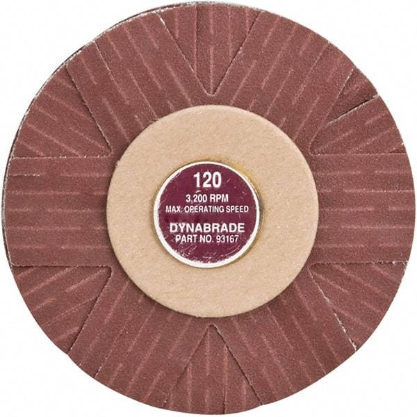 Dynabrade - 4" Diam 120 Grit Coated Sanding Star - Fine Grade, Spindle Mount - Apex Tool & Supply