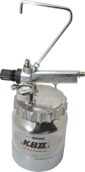 DeVilbiss - Paint Sprayer Cup - 2 Quart Aluminum Pressure Cup, Compatible with Spray Guns - Apex Tool & Supply