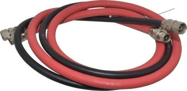 DeVilbiss - Paint Sprayer Hose with Fittings - 6 Ft. Air and Fluid Hose with Fittings (2 Hose Set), Compatible with Pressure Tank and Spray Guns - Apex Tool & Supply