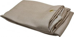 Auburn Mfr - 5' High x 4' Wide x 0.04" Thick Silica Welding Curtain - Tan, Grommet - Apex Tool & Supply