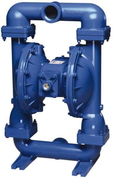 SandPIPER - 2" NPT, Metallic, Air Operated Diaphragm Pump - PTFE Diaphragm, Aluminum Housing - Apex Tool & Supply