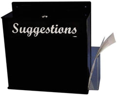 NMC - 11-3/4 Inch Wide x 4-3/4 Inch Deep x 12 Inch High Suggestion Box - Black - Apex Tool & Supply