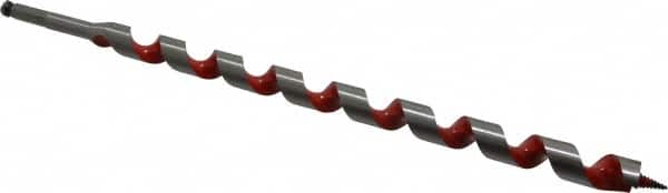 Milwaukee Tool - 15/16", 7/16" Diam Hex Shank, 18" Overall Length with 15" Twist, Ship Auger Bit - Apex Tool & Supply