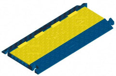Hubbell Wiring Device-Kellems - 5 Channel, T-Shaped, Drop Over Cable Ramp - 25 Inch Long x 20 Inch Wide x 2.31 Inch High, Yellow and Blue - Apex Tool & Supply